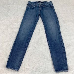 Rock & Republic low rise skinny jeans with embellished pockets